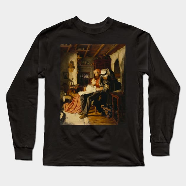 Home: The Return from the Crimea - Joseph Noel Paton Long Sleeve T-Shirt by themasters